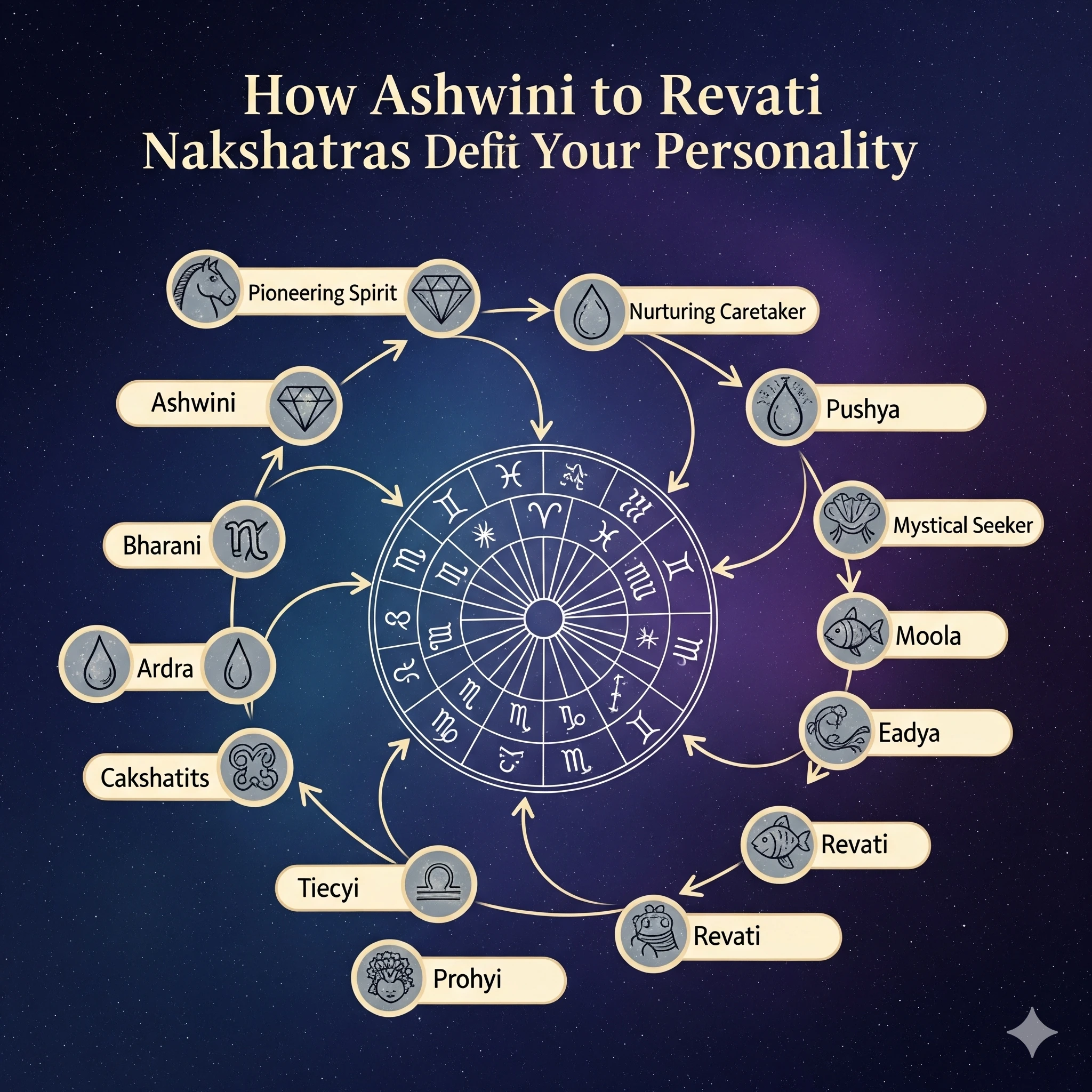 Ashwini to Revati Nakshatra personality