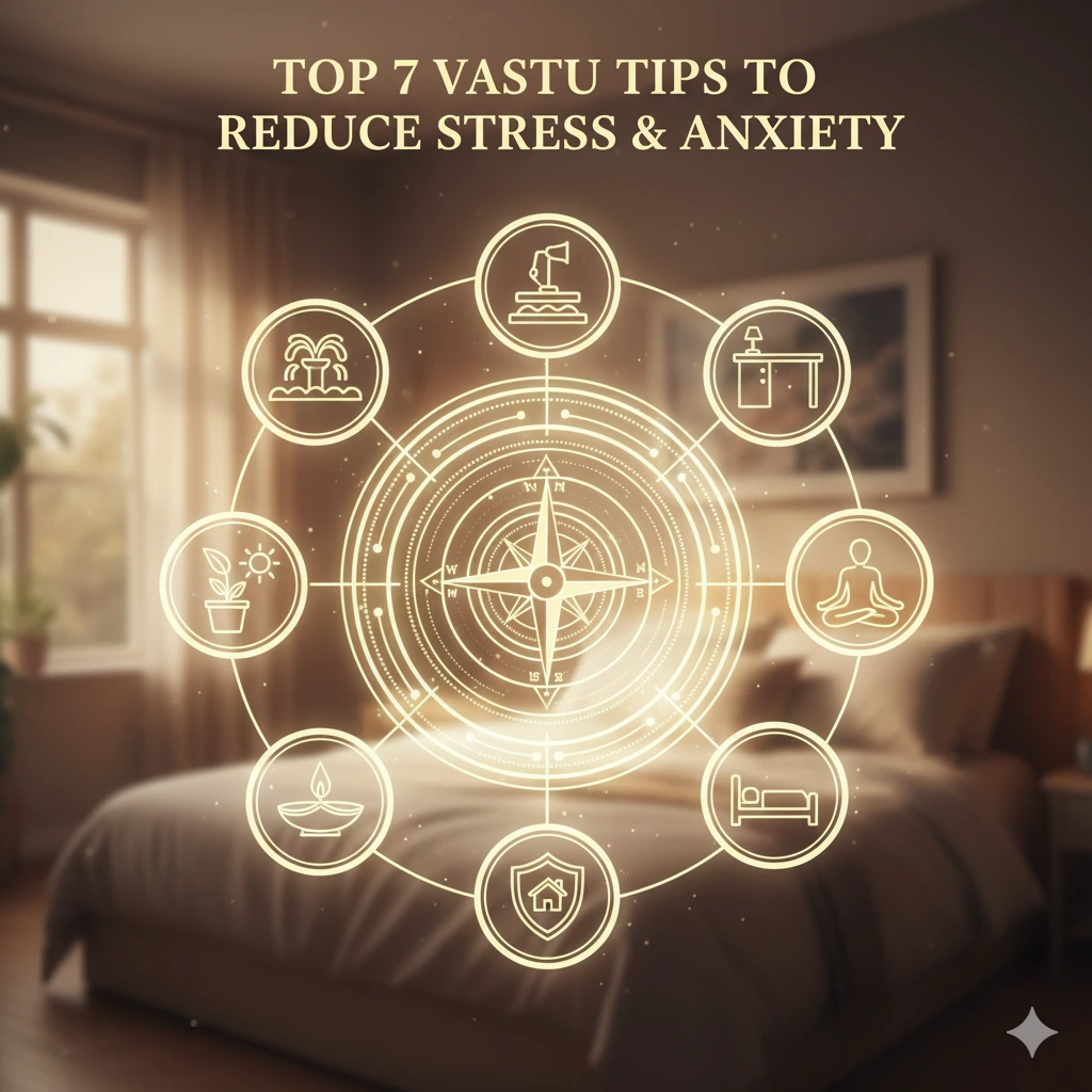 Vastu tips to reduce stress and anxiety, Vastu for mental peace, Vastu for stress-free home, Vastu for positive energy, Bedroom Vastu tips