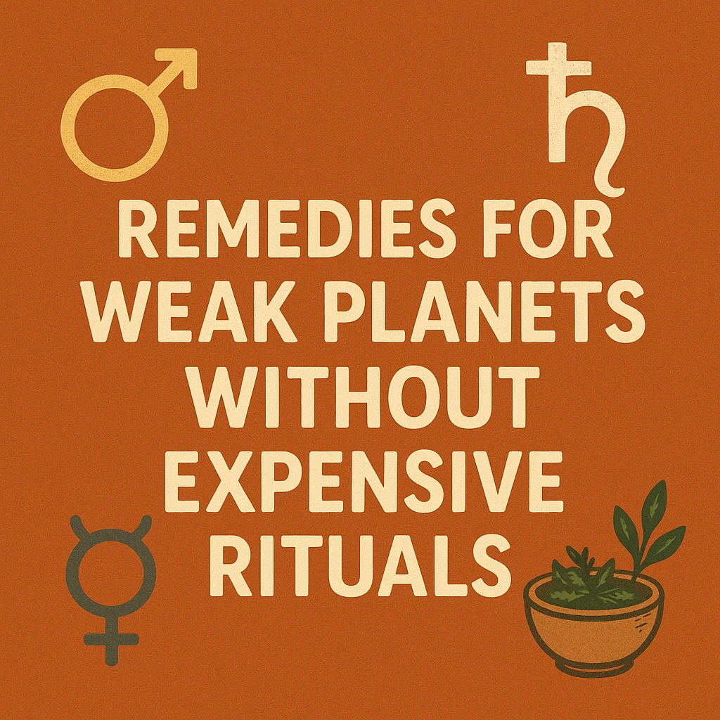 Remedies for Weak Planets Without Expensive Rituals