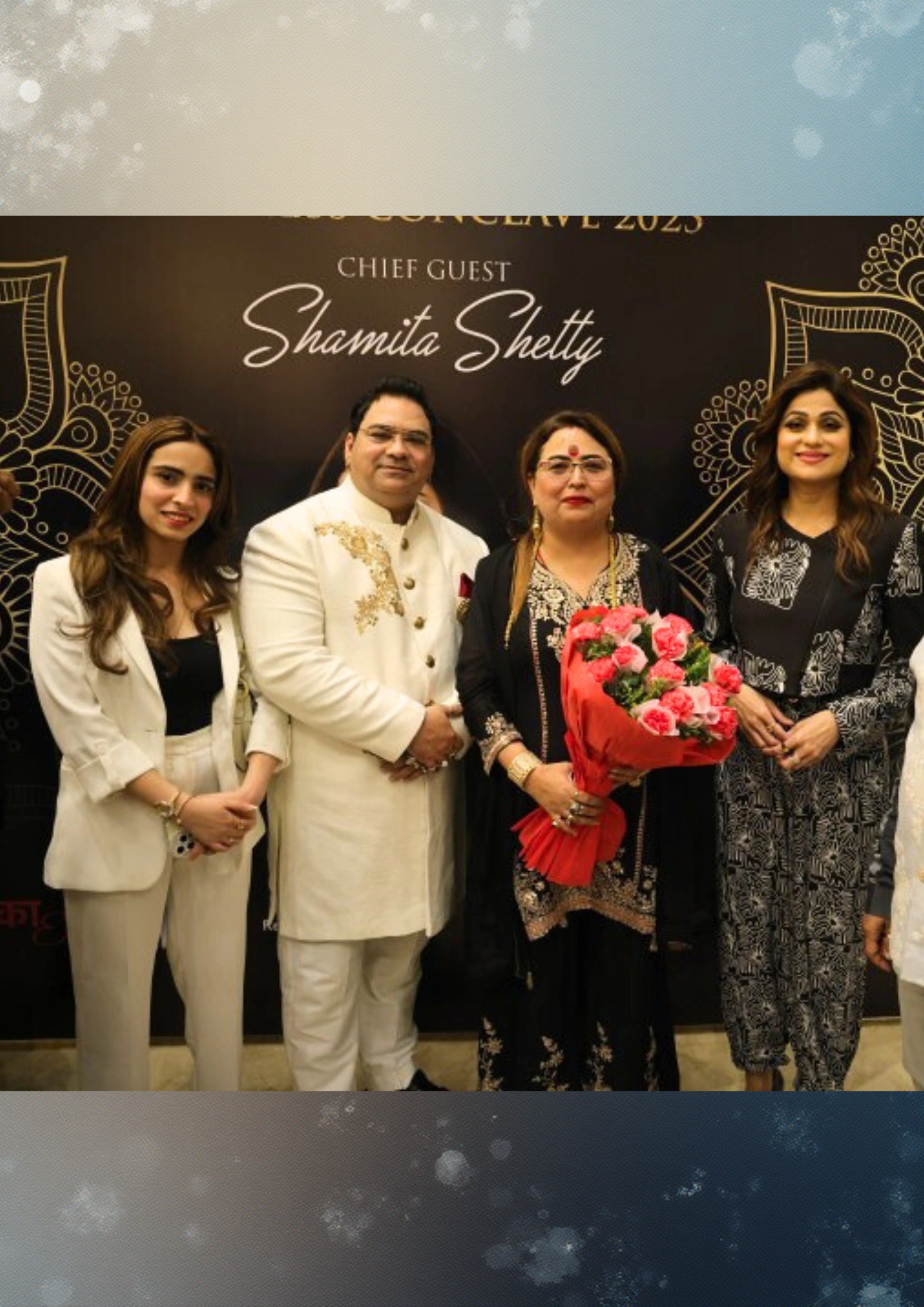 Shamita Shetty With Acharya Sakshi Sanjeev Thakur