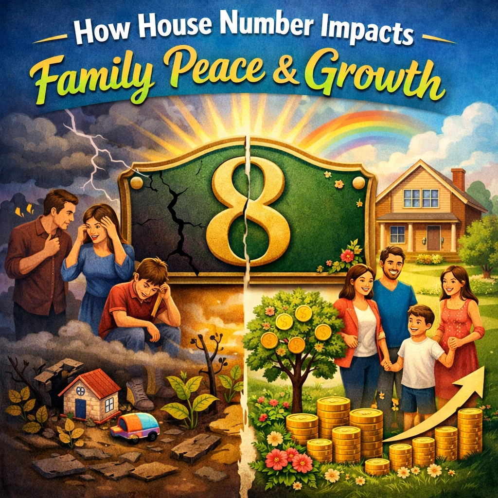 House number numerology, House number and family peace, best astrologer in delhi