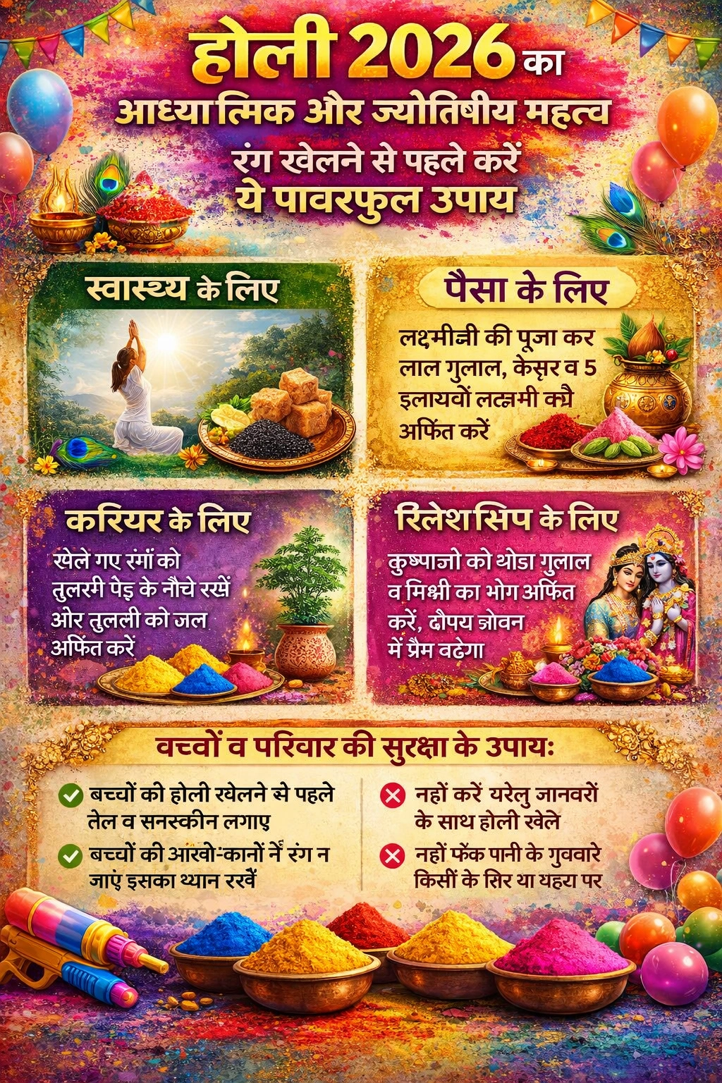 Holi 2026 Me Rang Khelne Se Pehle Kare Ye Upay